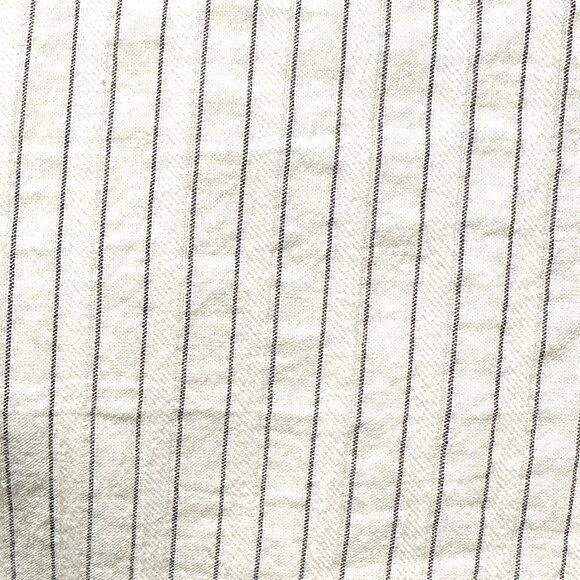 Madewell White Striped Cold Shoulder Square Neck Shift Dress - Medium - Picture 3 of 4